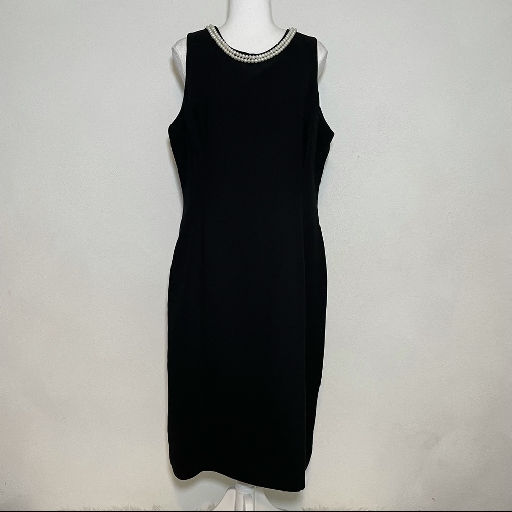 Sandra Darren Pearl Necklace Knee Length Dress 14